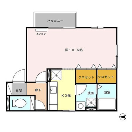 三日市駅 徒歩9分 2階の物件間取画像